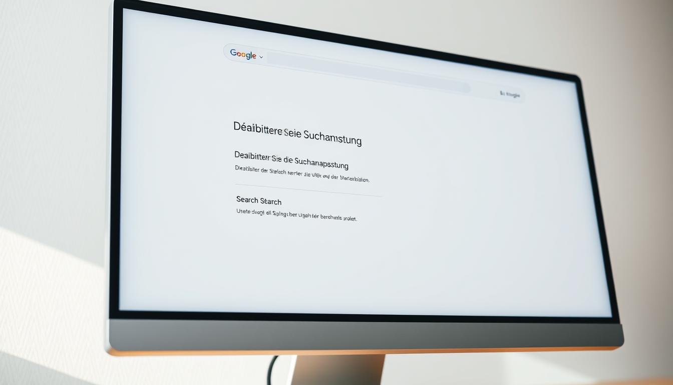 Google Suchanpassung deaktivieren