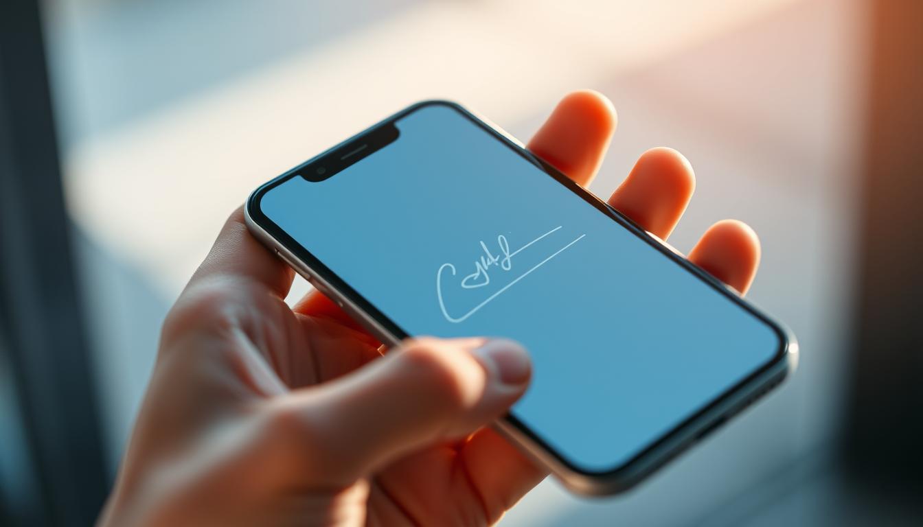 Mobile Signatur auf Smartphone
